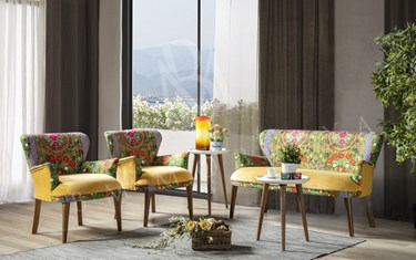 AGRA SARI ÇAY SETİ