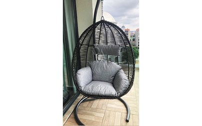 RATTAN SİYAH SALINCAK